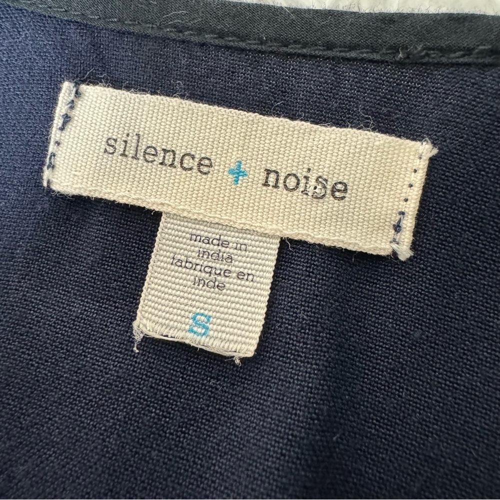 Silence + Noise Navy Midi Dress with Button Accents - Picture 8 of 9